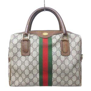 Gucci Vintage Sherry Line GG Plus Mini Boston Bag Handbag Interlocking Logo
